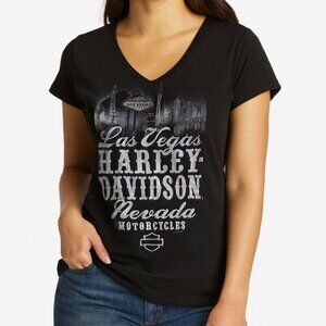 Harley-Davidson Black Las Vegas Nevada Graphic V-Neck Tee